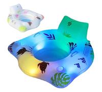 Matelas à air Gonflable de Piscine - Float d'eau de lit Gonflable, 2 Boissons Grand remboursement de Piscine | Flotts à lac LED et Jouets de baignade, Salon de Piscine Flottant avec Dossier, Radeau