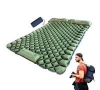 Matelas à air pour 2 personnes, matelas à air pour camping - Matelas gonflable de randonnée avec oreiller - Pompe à pied intégrée, matelas léger pour randonnée, voyage, tente