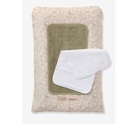 Matelas à langer + 2 tapis de change BABYLON personnalisable beige imprimé 72X49