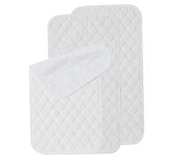 Matelas à langer 3 pièces Tapis à langer imperméable 27x14 '' Coussin de voyage en coton lavable et réutilisable pour bébé Station légère et pliable, cadeaux de fête naissance..