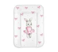 Matelas à langer 50x70 cm blanc avec lapin fille - imperméable & facile à nettoyer, doux pour nouveau-né - coussin à langer pour table à langer - matelas de change bébé