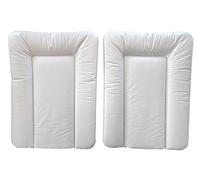 Matelas à langer 70x50 cm - Lot de 2 - Blanc + Blanc - avec label de qualité OEKO-TEX standard 100