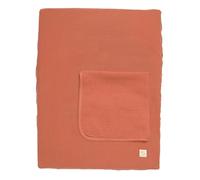 Sauthon Matelas à langer avec housse en double gaze de coton et serviette – Uni Terracotta