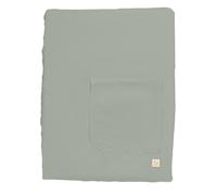 Matelas À Langer Avec Sa Housse En Double Gaze De Coton Et Sa Serviette - Uni Sauge Vert TU