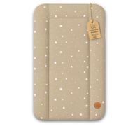 Matelas a langer bebe 70 x 50 cm Table à langer pour bébé avec plan Tapis imperméable facile à nettoyer Beige avec étoiles blanches
