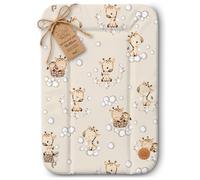 Matelas a langer bebe 70 x 50 cm Table à langer pour bébé avec plan Tapis imperméable facile à nettoyer Girafes
