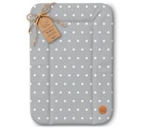 Matelas a langer bebe 70x50 cm - table à langer pour bébé avec plan, tapis imperméable facile à nettoyer à poser sur une machine à laver ou une commode Hemnes ou Malm Oeko-Tex Étoiles gris
