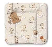 Matelas a langer bebe 85 x 72 cm Table à langer pour bébé avec plan Tapis imperméable facile à nettoyer Girafes