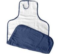 Bébé Douceur, Matelas à Langer Nomade Gaze de Coton + Eponge avec Poignée 44 x H75 cm Bleu Fonce