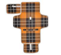 Matelas à langer carré réutilisable avec poche en tissu imperméable pour bébé pour fille et garçon, orange marron