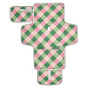 Matelas à langer carré réutilisable avec poche en tissu pour bébé - Vert pâle