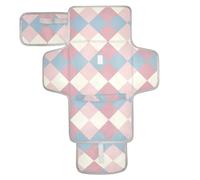 Matelas à langer carré réutilisable bleu poudré avec poche à mouchoirs, matelas à langer portable pour bébé, kit de station de voyage pour nourrisson, cambiador de pa?ales para Bebes