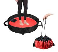 Matelas à langer de surf, tapis à langer imperméable, sac à langer de plage avec bandoulière et poignée, cordon de serrage et poche pour surf, natation, kayak, sports nautiques (rouge)