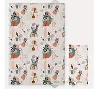 Matelas à Langer de Voyage 40x60 cm - KIKIDO - Tapis à Langer Bébé - Nomade, Pliable, Imperméable et Portable - Nature