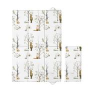 Matelas à langer de voyage pliable pour bébé, doux, imperméable et portable (New Woodland)