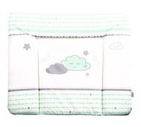 Matelas À Langer Doux Revêtu Pu "Happy Cloud" - 85x75 Cm - Imprimé Nuages - Roba Vert