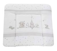 roba Matelas à Langer Nettoyable 85 x 75 cm Sternenzauber - Bords Rehaussés - Pour Table à Langer - Sans Phtalate - Motif Éléphants et Étoiles