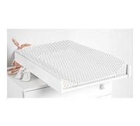 Matelas à langer en bois avec matelas à langer Motif étoiles Gris