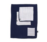 Sauthon Matelas à langer en double gaze de coton et sa serviette bleu