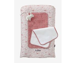 Matelas à langer et 2 tapis de change DANS LES BOIS vieux rose TU
