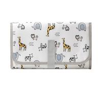 Matelas à langer imperméable et pliable avec poche pour lingettes 35 x 20 x 1 cm pour hôpital, camping, voyage, maman, papa, gris, station portable
