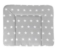 roba Matelas à Langer Nettoyable 85 x 75 cm Little Stars - Bords Rehaussés - pour Table à Langer - Sans Phtalate - Motif Étoiles Blanches sur Fond Gris