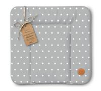 Matelas a langer bebe 75x72 cm - table à langer pour bébé avec plan, tapis imperméable facile à nettoyer à poser sur une machine à laver ou une commode Hemnes ou Malm Oeko-Tex Étoiles gris