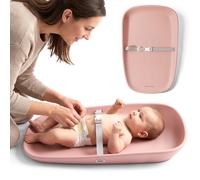 Matelas à langer plan souple imperméable ceinture de sécurité moby-system rose