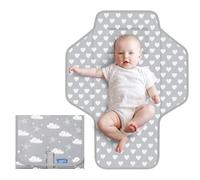 Matelas à langer portable de voyage pour bébé - Matelas à langer compact imperméable avec oreiller intégré - Station à langer légère et pliable, cadeau de douche nouveau-né