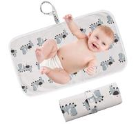 Matelas à langer portable pliable et imperméable pour bébé - 60 cm x 35 cm - Pour voyage à la maison et à l'extérieur - KAMHBE (Kaki)
