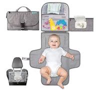 Matelas à langer portable pour nouveau-né fille et garçon - Matelas à langer avec poche à lingettes intelligentes - Kit de station à langer de voyage étanche - Cadeau pour bébé Kopi Baby