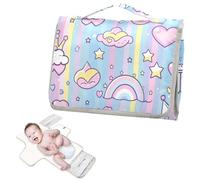 Matelas à langer portable réutilisable avec poche à mouchoirs, robe de princesse, motif couronne, tapis à langer de voyage avec oreiller intégré cambiadores de pa?ales para Bebes