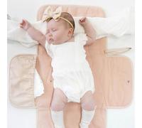 Toddlekind Mini Maven Matelas à Langer Nomade - Matelas à Langer Bébé en Coton Bio, Imperméable et Pliable, Tapis à Langer de Voyage avec Organiseur pour Sac à Langer