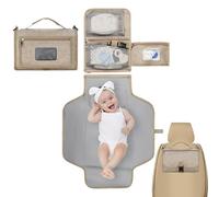 Matelas à langer portable - Station à langer de voyage pliable, imperméable, compact, tapis amovible, organiseur de grande capacité | pour poussette, siège auto, chambre d'enfant, voyage, maison, aire