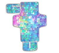 Matelas à langer réutilisable à carreaux irréguliers de couleur fluo avec poche en tissu pour table à langer avec oreiller intégré cambiador de pa?ales para Bebes