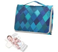 Matelas à langer réutilisable avec poche à mouchoirs Bleu sarcelle Royal Kit de voyage pour bébé