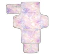 Matelas à langer réutilisable avec poche à mouchoirs - Coussinets imperméables pour bébé - Kit station de voyage - Rose violet - Texture marbre de luxe
