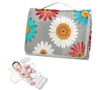 Matelas à langer réutilisable avec poche à mouchoirs, élégant et tendance, motif marguerite, art floral, tapis à langer coloré pour les mamans, les papas, cambiadores de pa?ales para Bebes