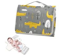 Matelas à langer réutilisable avec poche à mouchoirs en bois, alligator, gris féérique, tapis à langer pour table pour mamans, papas, cambiadores de pa ales para Bebes