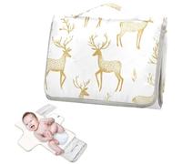 Matelas à langer réutilisable avec poche à mouchoirs en forme de renne - Matelas à langer portable pour bébé pour mamans, papas, cambiadores de pa?ales para Bebes