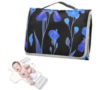 Matelas à langer réutilisable avec poche à mouchoirs France Iris Sibirica Bleu électrique Matelas à langer pour nouveau-nés fille et garçon cambiador de pa?ales para Bebes