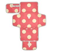 Matelas à langer réutilisable avec poche à mouchoirs - Matelas à langer imperméable léger et pliable - Motif à pois rouges