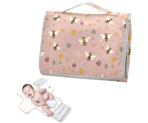 Matelas à langer réutilisable avec poche à mouchoirs Motif abeilles coquines Fleur Harris imperméable pour bébé avec oreiller intégré Cambiador de pa?ales para Bebes