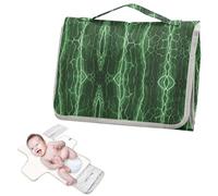 Matelas à langer réutilisable avec poche à mouchoirs, motif alligator vert lézard, tapis imperméable pour bébé, léger et pliable, station à langer cambiador de pa?ales para Bebes
