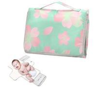 Matelas à langer réutilisable avec poche à mouchoirs Motif fleurs rouges et vertes Matelas à langer portable pour nouveau-nés fille et garçon cambiador de pa?ales para Bebes