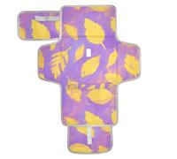 Matelas à langer réutilisable avec poche à mouchoirs pour bébé fille et garçon Motif feuilles jaunes