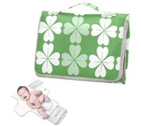 Matelas à langer réutilisable avec poche à mouchoirs pour bébé fille et garçon - Trèfle à quatre feuilles