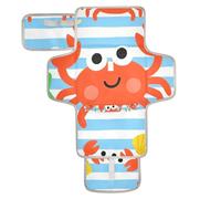 Matelas à langer réutilisable avec poche à mouchoirs pour bébé - Léger et pliable - Motif crabe rouge