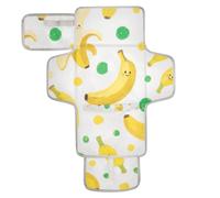 Matelas à langer réutilisable avec poche à mouchoirs pour bébé - Motif bananes jaunes - Tapis à langer imperméable léger et pliable - Cambiadores de pa?ales para Bebes