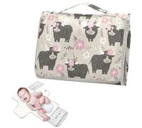 Matelas à langer réutilisable avec poche à mouchoirs, tapis à langer en bois gris bison pour bébé, kit de voyage pour bébé cambiadores de pa?ales para Bebes